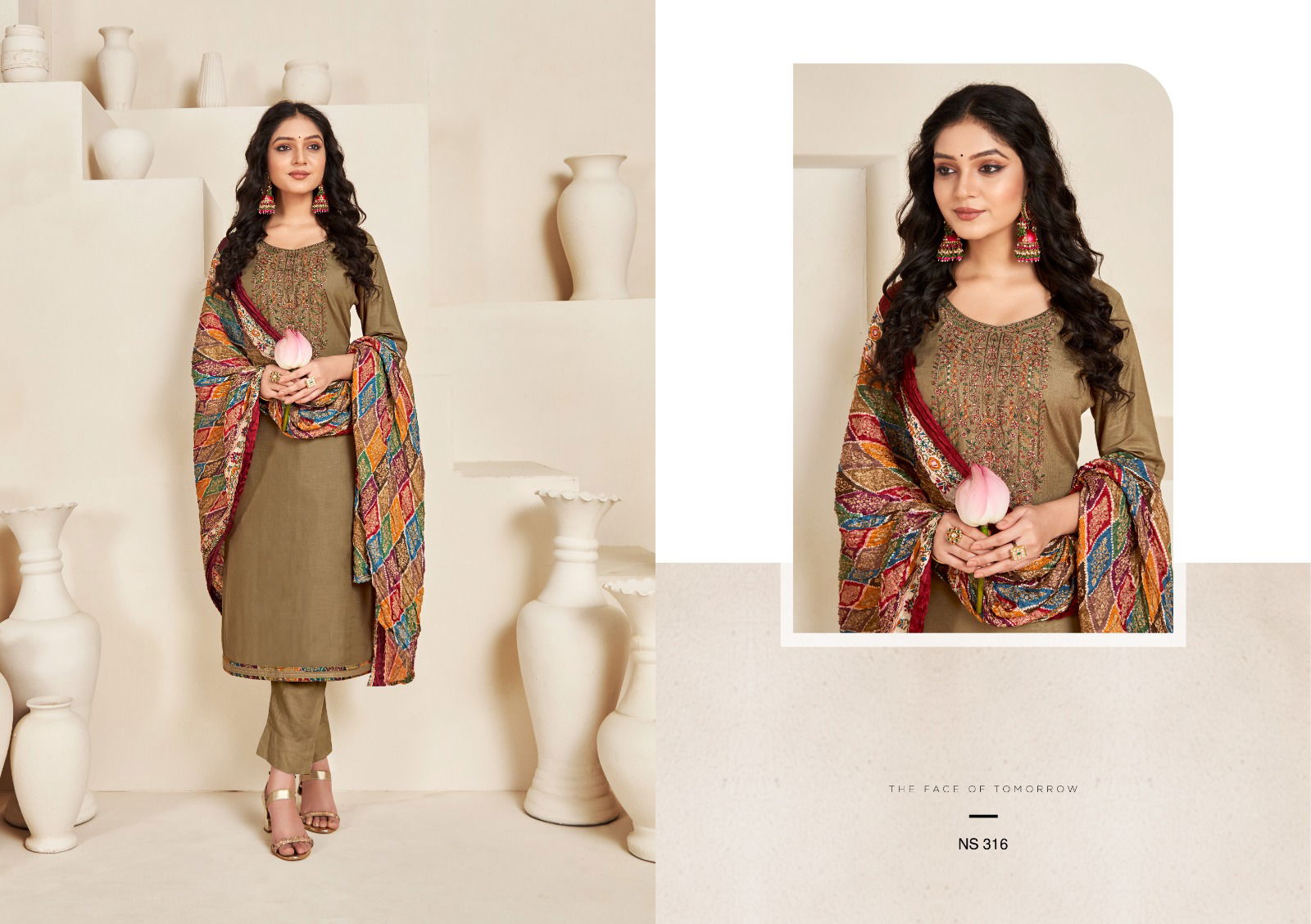 Levisha Nivisha Vol 5 Embroidery Dress Material Catalog
